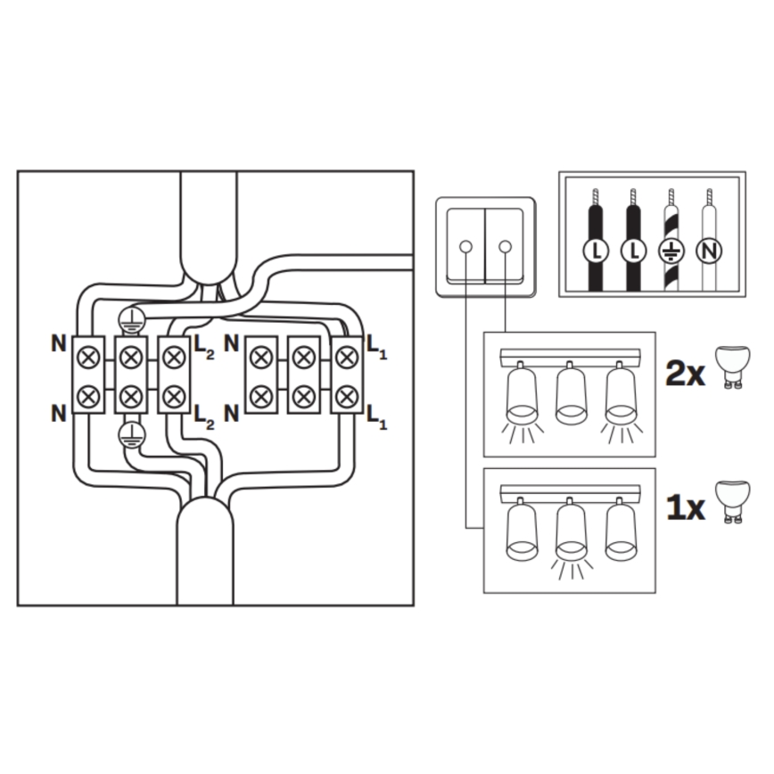 LED RGBW Stmievateľné kúpeľňové bodové svietidlo TURYN 3xGU10/4,8W/230V 3000K IP44 čierna + diaľkové ovládanie