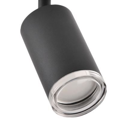 LED RGBW Stmievateľné kúpeľňové bodové svietidlo TURYN 4xGU10/4,8W/230V 3000K IP44 čierne + diaľkové ovládanie