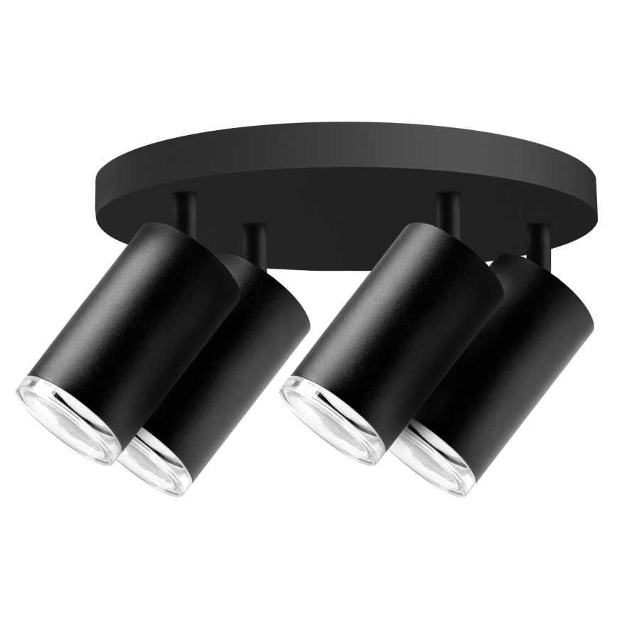 LED RGBW Stmievateľné kúpeľňové bodové svietidlo TURYN 4xGU10/6,5W/230V 2700-6500K Wi-Fi IP44 čierna
