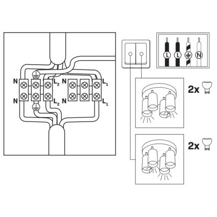 LED RGBW Stmievateľné kúpeľňové bodové svietidlo TURYN 4xGU10/6W/230V 3000K IP44 čierne + diaľkové ovládanie
