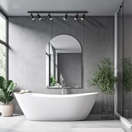 LED RGBW Stmievateľné kúpeľňové bodové svietidlo TURYN 6xGU10/6,5W/230V 2700-6500K Wi-Fi IP44 čierna