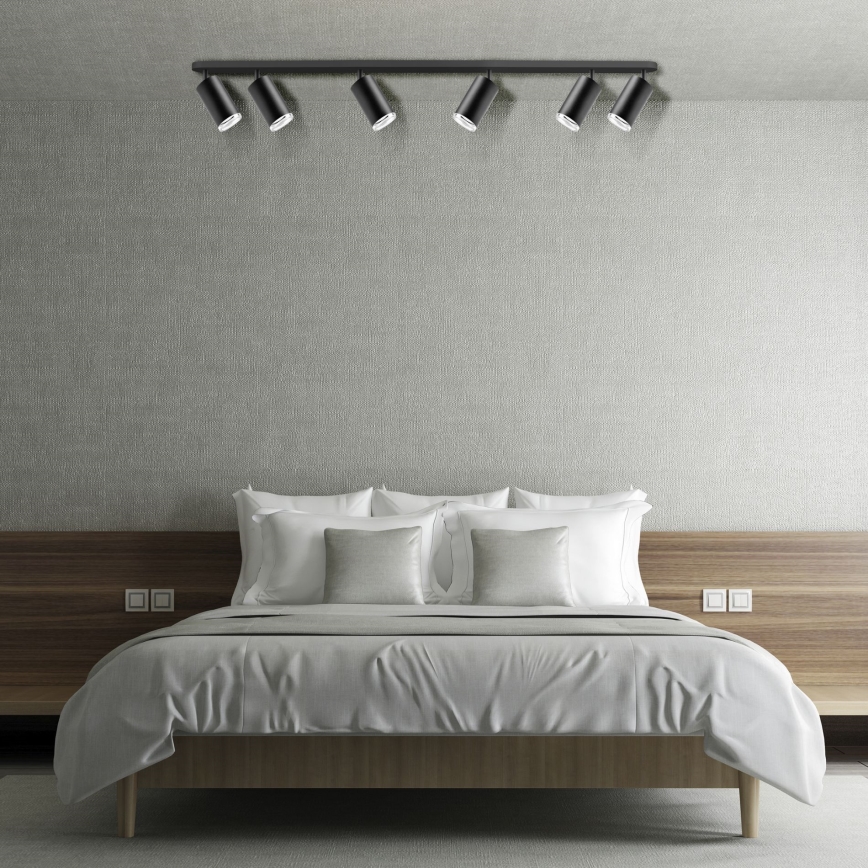 LED RGBW Stmievateľné kúpeľňové bodové svietidlo TURYN 6xGU10/6,5W/230V 2700-6500K Wi-Fi IP44 čierna