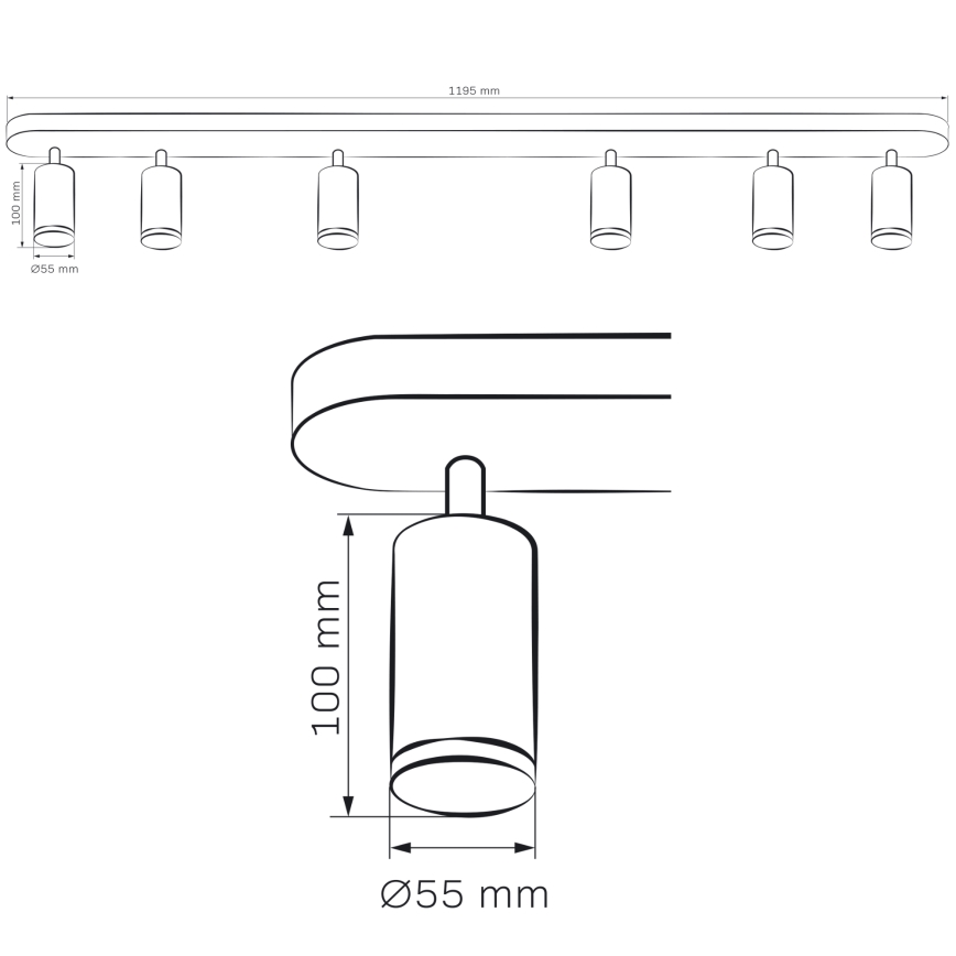 LED RGBW Stmievateľné kúpeľňové bodové svietidlo TURYN 6xGU10/6,5W/230V 2700-6500K Wi-Fi IP44 čierna