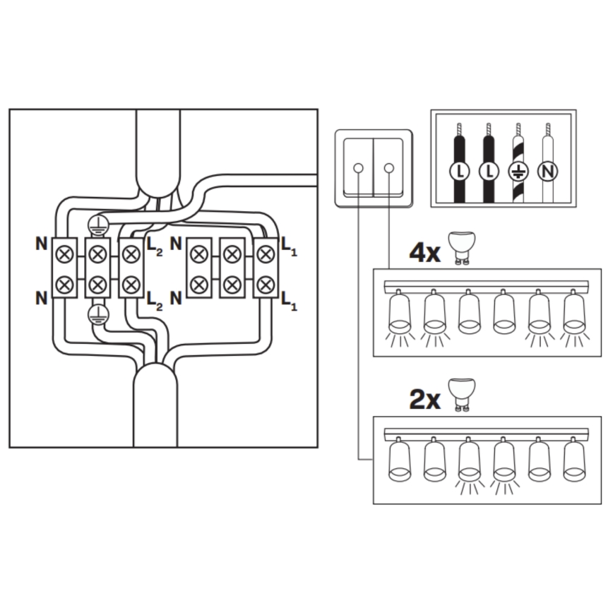 LED RGBW Stmievateľné kúpeľňové bodové svietidlo TURYN 6xGU10/6,5W/230V 2700-6500K Wi-Fi IP44 čierna