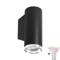 LED RGBW Stmievateľné kúpeľňové nástenné svietidlo TURYN 1xGU10/6,5W/230V 2700-6500K Wi-Fi IP44 čierna