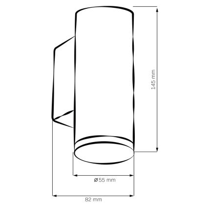 LED RGBW Stmievateľné kúpeľňové nástenné svietidlo TURYN 1xGU10/6,5W/230V 2700-6500K Wi-Fi IP44 biele