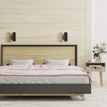 LED RGBW Stmievateľné kúpeľňové nástenné svietidlo TURYN 1xGU10/6,5W/230V 2700-6500K Wi-Fi IP44 čierna