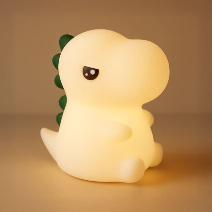 LED RGBW Stmievateľné nabíjateľné dotykové detské nočné svetlo DINO LED/1W/5V 1200 mAh