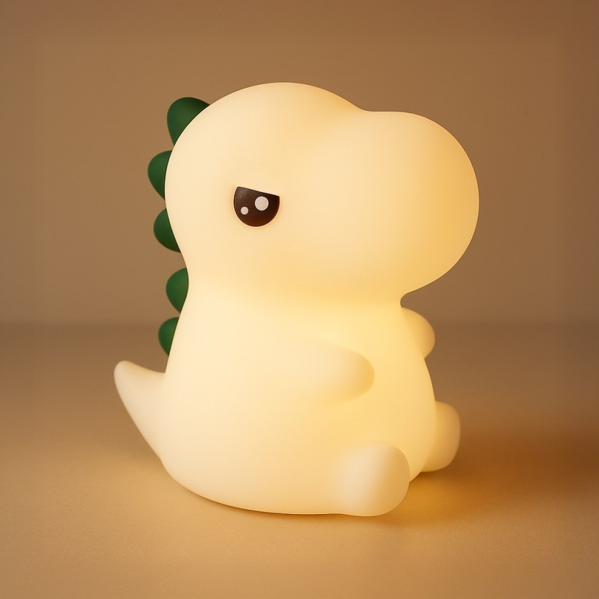 LED RGBW Stmievateľné nabíjateľné dotykové detské nočné svetlo DINO LED/1W/5V 1200 mAh