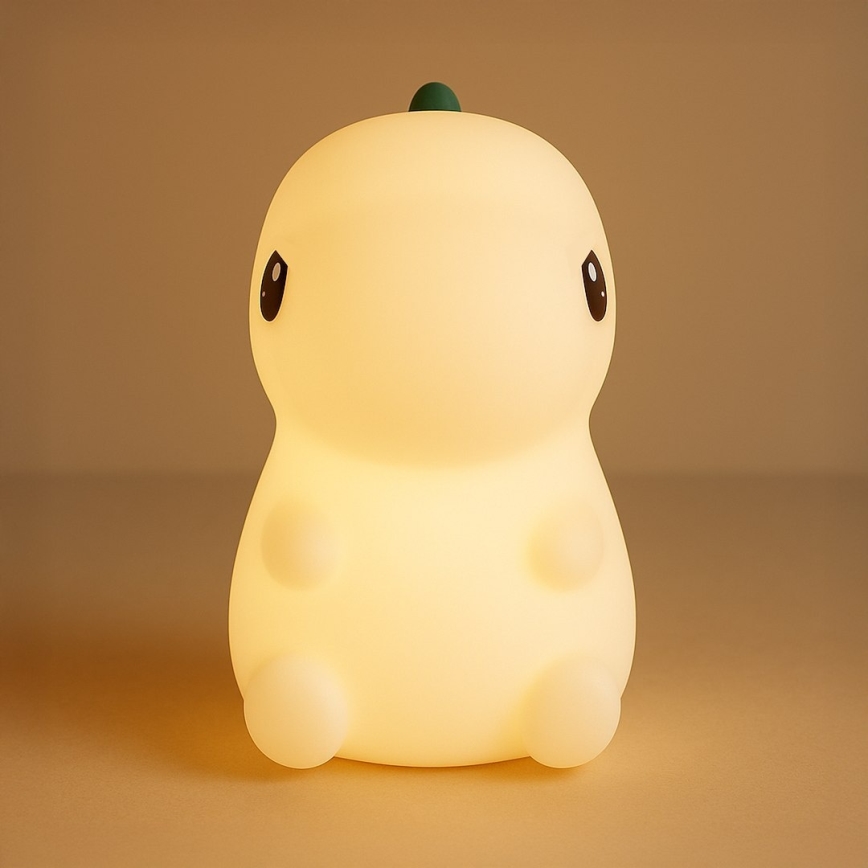 LED RGBW Stmievateľné nabíjateľné dotykové detské nočné svetlo DINO LED/1W/5V 1200 mAh