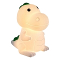 LED RGBW Stmievateľné nabíjateľné detské nočné svetlo LED/2,5W/5V 3000K 1200 mAh dinosaurus