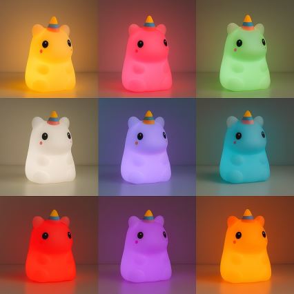 LED RGBW Stmievateľné nabíjacie dotykové detské nočné svetlo UNICORN LED/1W/5V 1200 mAh