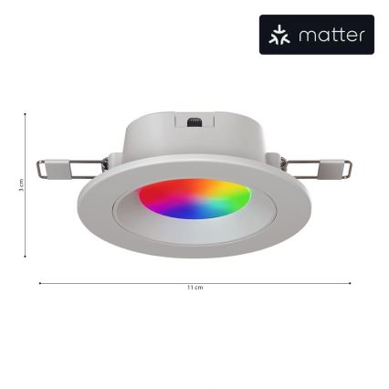 Nanoleaf - LED RGBW Stmievateľné podhľadové svietidlo ESSENTIALS LED/6W/230V 2700-6500K CRI 90 Wi-Fi