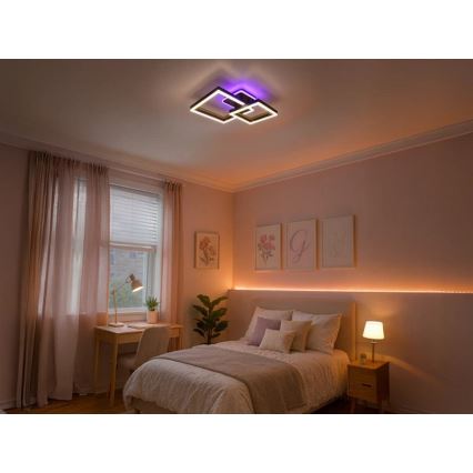 LED RGBW Stmievateľné stropné svietidlo LED/75W/230V 3000-6500K + diaľkové ovládanie