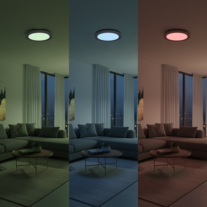 LED RGBW Stmievateľné stropné svietidlo MELO LED/36W/230V 3000-6000K pr. 39 cm biela + diaľkové ovládanie