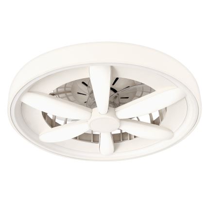 LED RGBW Stmievateľné stropné svietidlo s ventilátorom MALAWI LED/48W/230V 3000-6500K biela + diaľkové ovládanie
