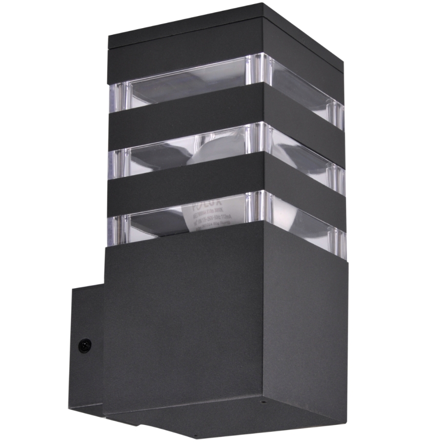 LED RGBW Stmievateľné vonkajšie nástenné svietidlo TEKSAS 1xE27/12W/230V 2700-6500K Wi-Fi IP44 antracit