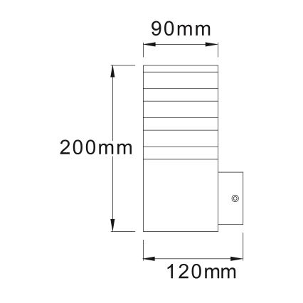 LED RGBW Stmievateľné vonkajšie nástenné svietidlo TEKSAS 1xE27/12W/230V 2700-6500K Wi-Fi IP44 antracit