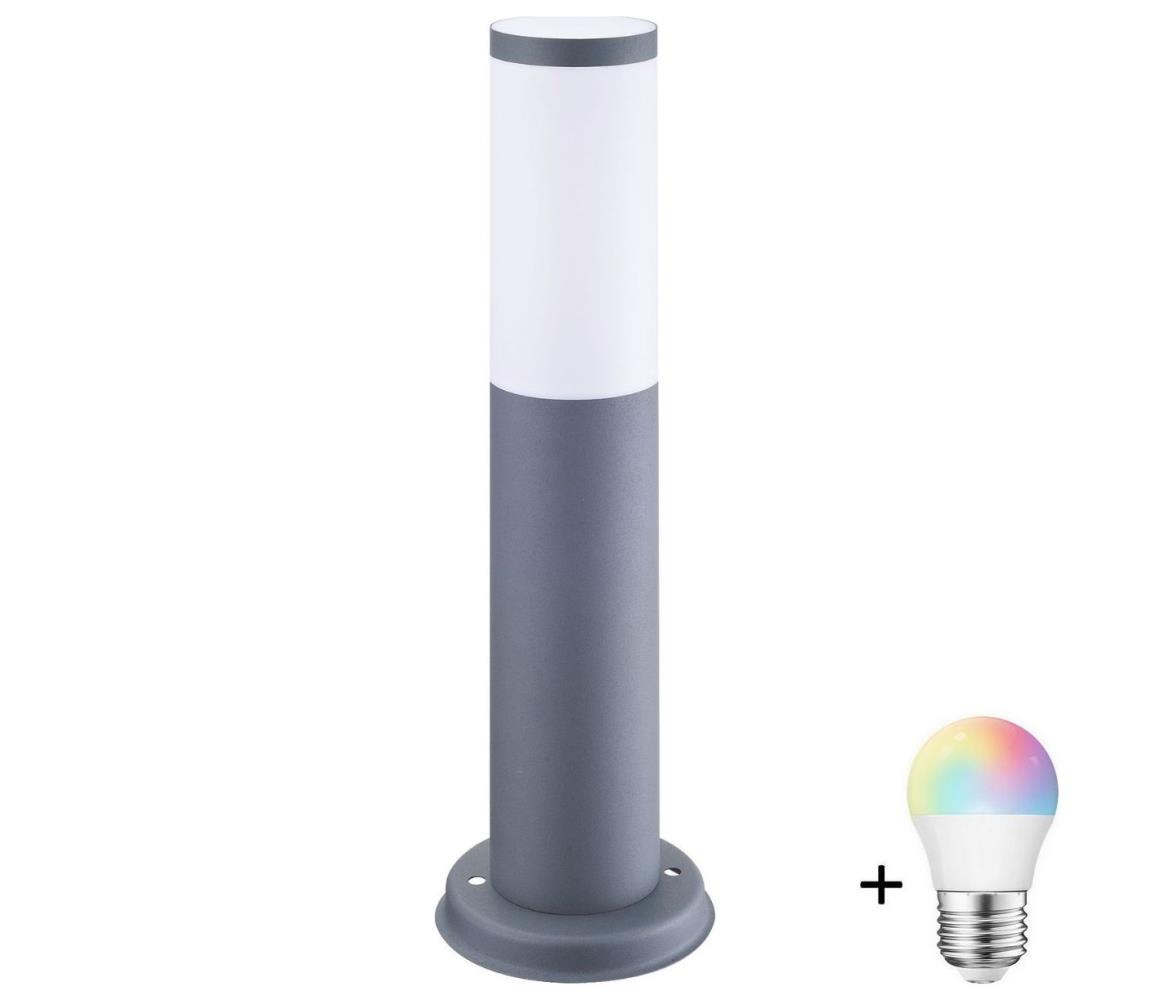 LED RGBW stmievateľné vonkajšie svietidlo OSLO 1xE27/6,5W/230V IP44 antracit SA00026+AI0818