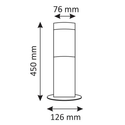 LED RGBW Stmievateľná vonkajšia lampa OSLO 1xE27/6,5W/230V 2700-6500K Wi-Fi 45 cm IP44 antracit