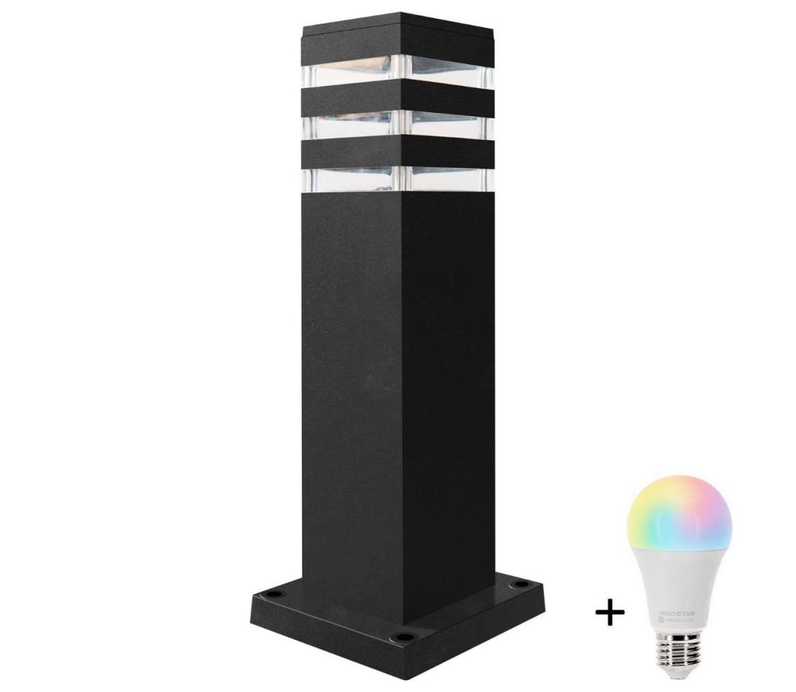 LED RGBW stmievateľné vonkajšie svietidlo TEKSAS 1xE27/9W/230V 44 cm IP44 antracit SA1550+AI0819