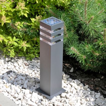 LED RGBW Stmievateľná vonkajšia lampa TEKSAS 1xE27/9W/230V 2700-6500K Wi-Fi 44 cm IP44 antracit