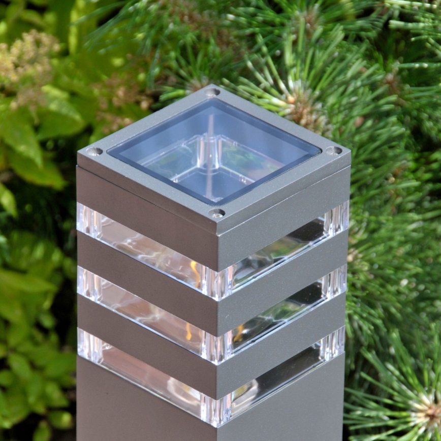 LED RGBW Stmievateľná vonkajšia lampa TEKSAS 1xE27/9W/230V 2700-6500K Wi-Fi 44 cm IP44 antracit