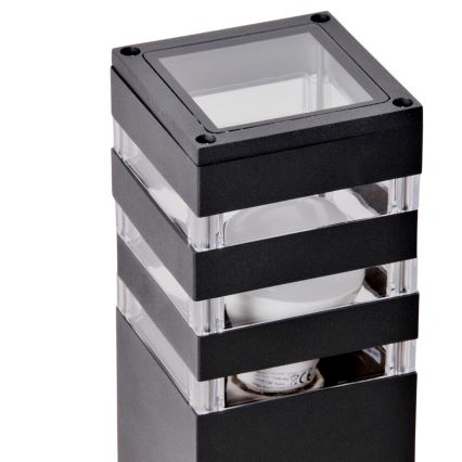 LED RGBW Stmievateľná vonkajšia lampa TEKSAS 1xE27/9W/230V 2700-6500K Wi-Fi 44 cm IP44 antracit