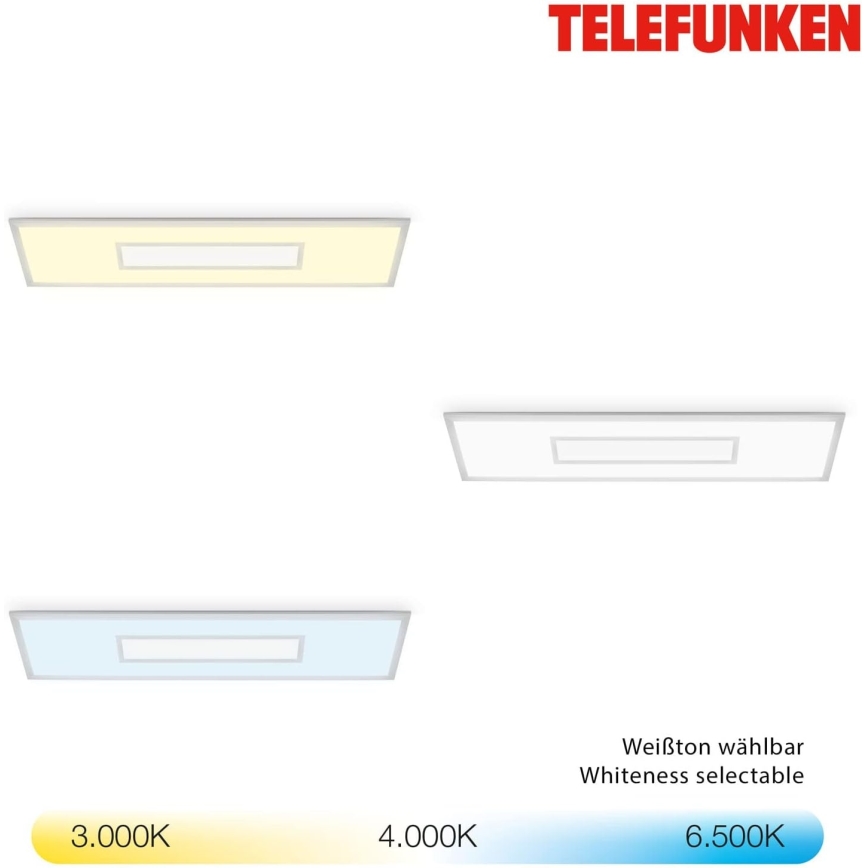 LED RGBW Stmievateľný panel LED/20W/230V 3000-6500K 25x100 cm strieborný + diaľkové ovládanie