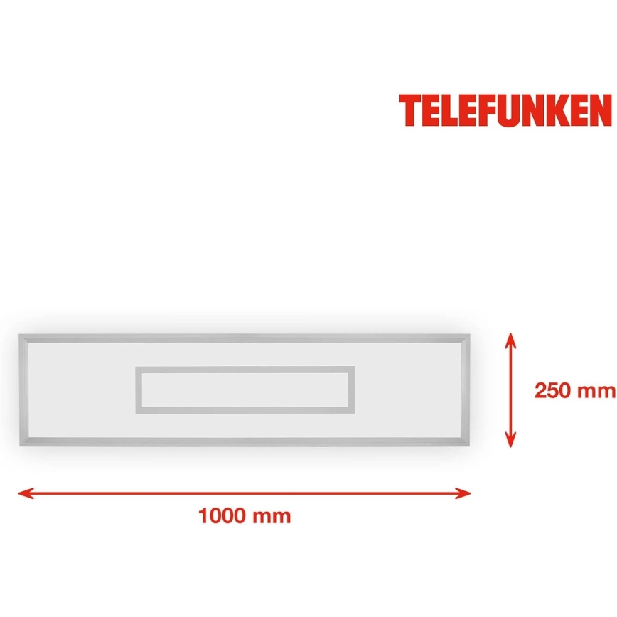 LED RGBW Stmievateľný panel LED/20W/230V 3000-6500K 25x100 cm strieborný + diaľkové ovládanie