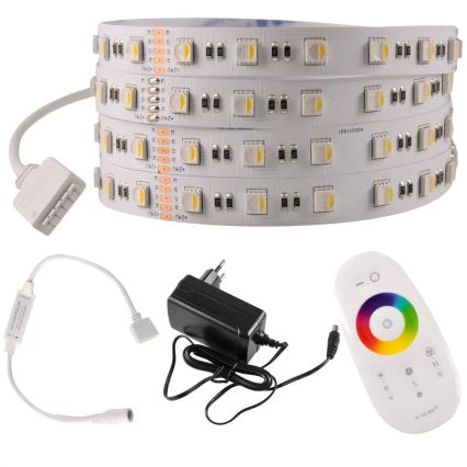 LED RGBW Stmievateľný pásik 3m LED/22W/24/230V + diaľkové ovládanie