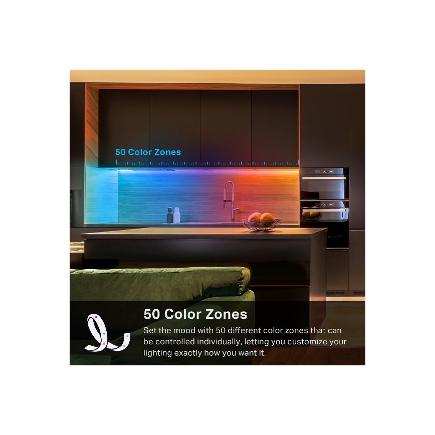 LED RGBW stmievateľný pásik 5 m LED/13W/230V Wi-Fi