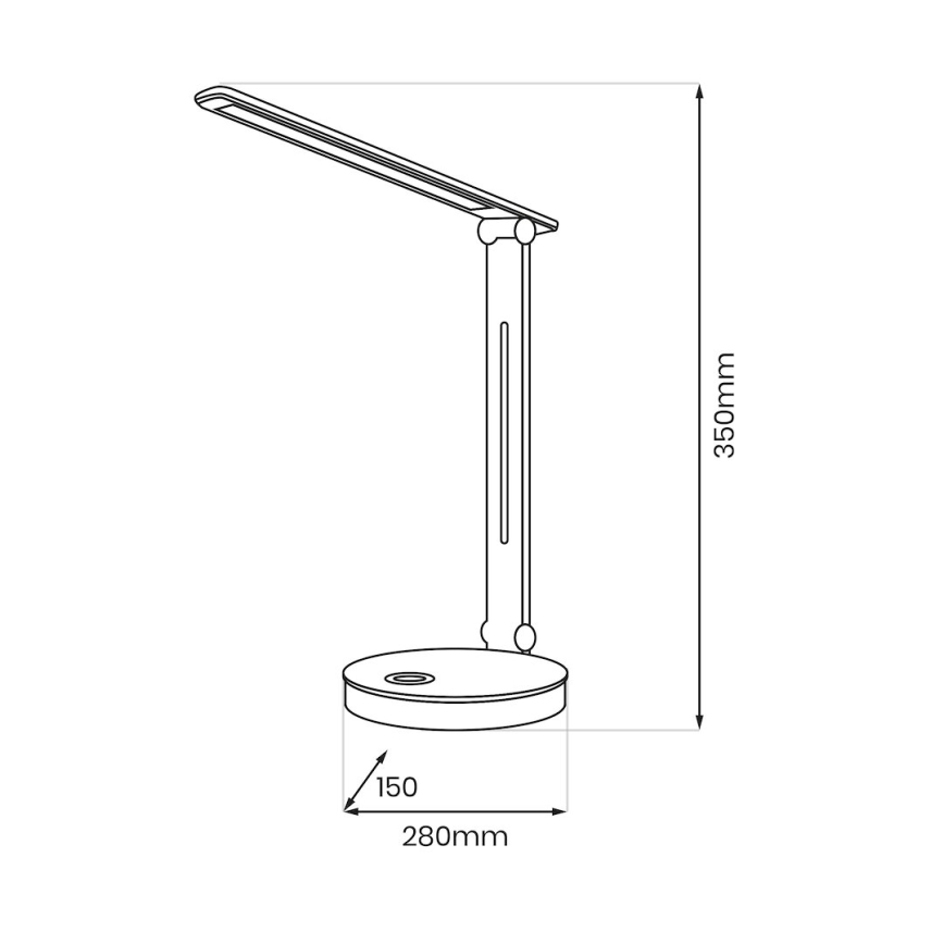 LED RGBW Stolná lampa BRUNO LED/5W/5V 3000/4500/6000K biela
