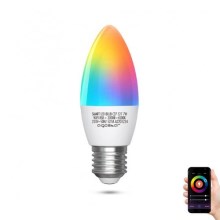 LED RGBW Žiarovka C37 E27/7W/230V 3000-6500K Wi-Fi - Aigostar