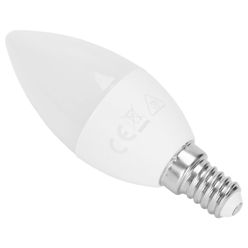 LED RGBW žiarovka C37 E14/4,8W/230V 3000K + diaľkové ovládanie - Aigostar