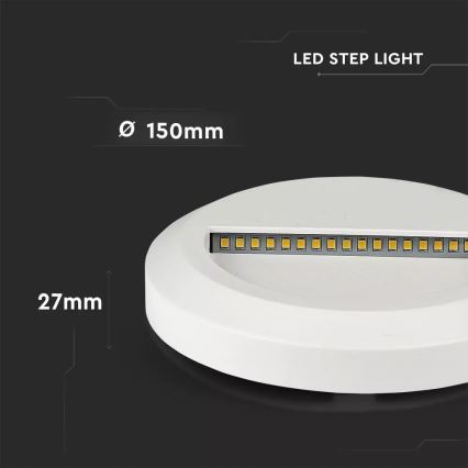 LED Schodiskové svietidlo 1xLED/2W/230V 3000K IP65