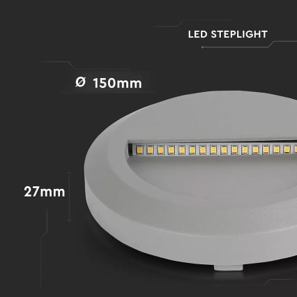 LED Schodiskové svietidlo 1xLED/2W/230V 3000K IP65