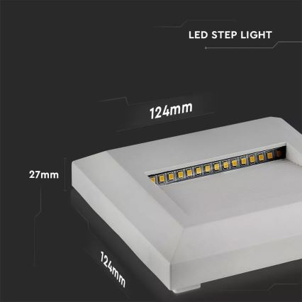 LED Schodiskové svietidlo 1xLED/2W/230V 3000K IP65