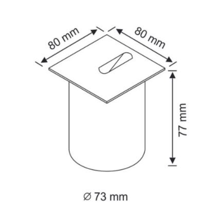 LED Schodiskové svietidlo ESPO LED/3W/230V IP54 matný chróm