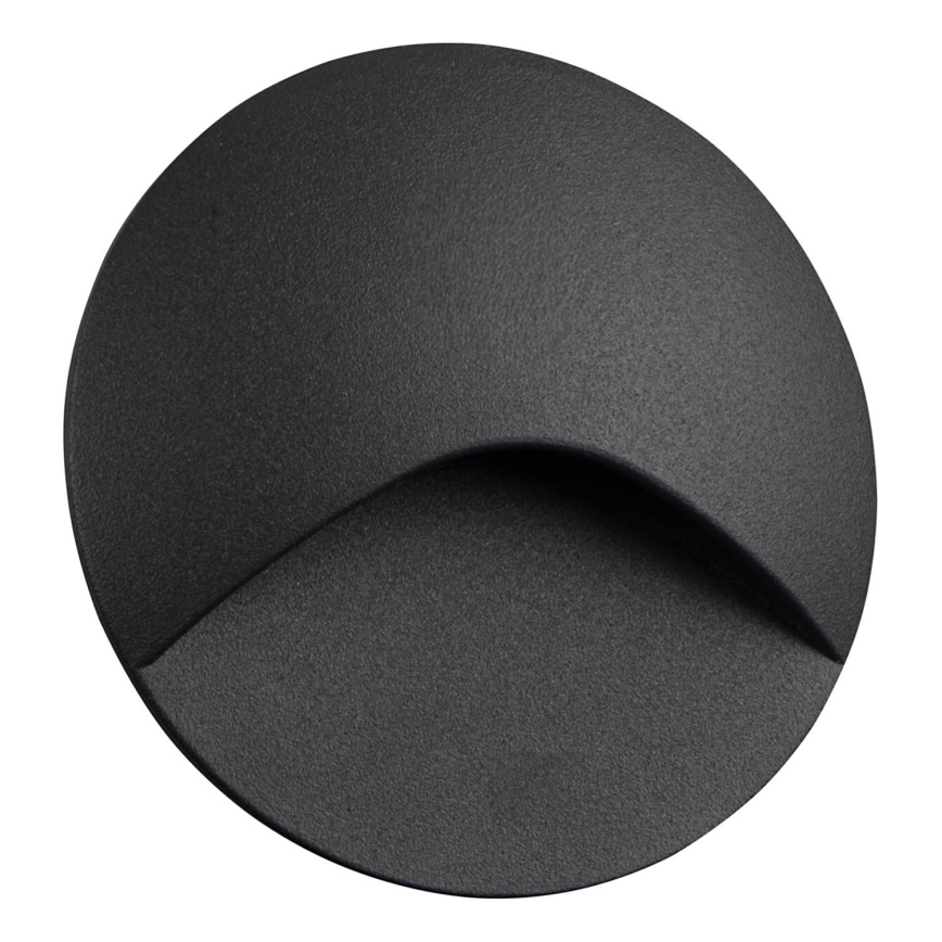 LED schodiskové svietidlo EXIN LED/2,5W/230V 3000K IP65 antracitové guľaté
