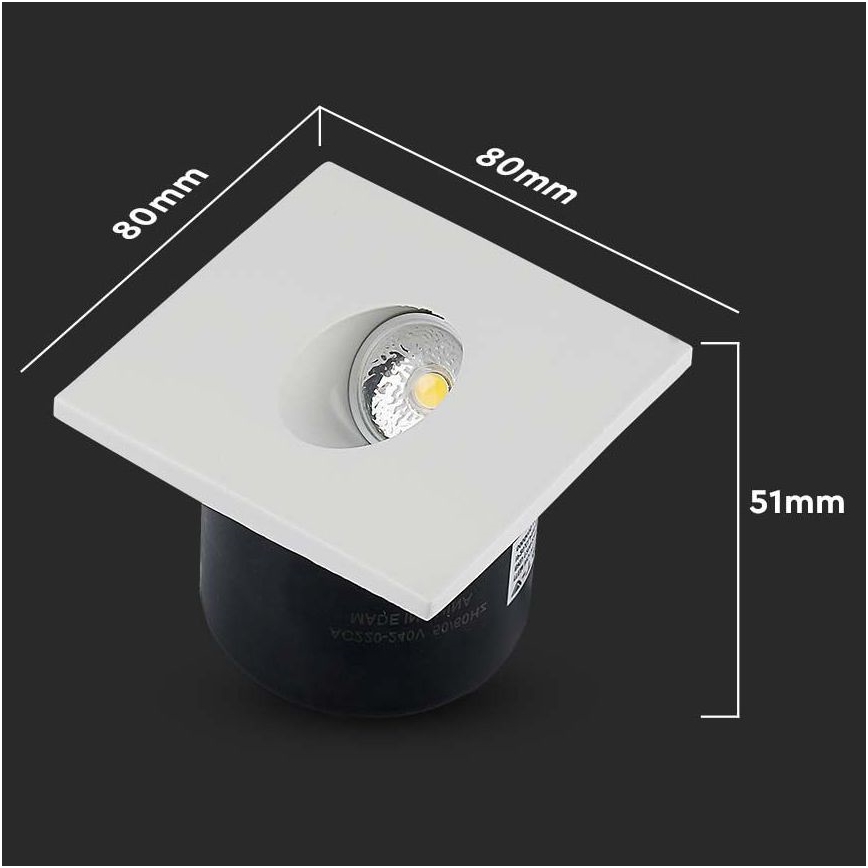 LED Schodiskové svietidlo LED/3W/230V 4000K biela
