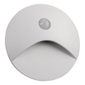 LED schodiskové svietidlo s pohybovým a súmrakovým senzorom EXIN LED/2,5W/230V 4000K IP65 biele guľaté