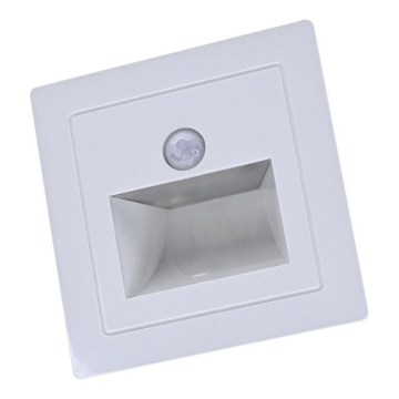 LED schodiskové svietidlo s pohybovým a súmrakovým senzorom LED/3W/230V 6000K biela