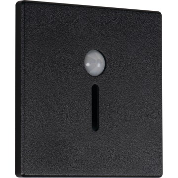 LED schodiskové svietidlo s pohybovým a súmrakovým senzorom MAGNIK LED/1,7W/230V 2700/3300/3900/4600/5700K čierne hranaté