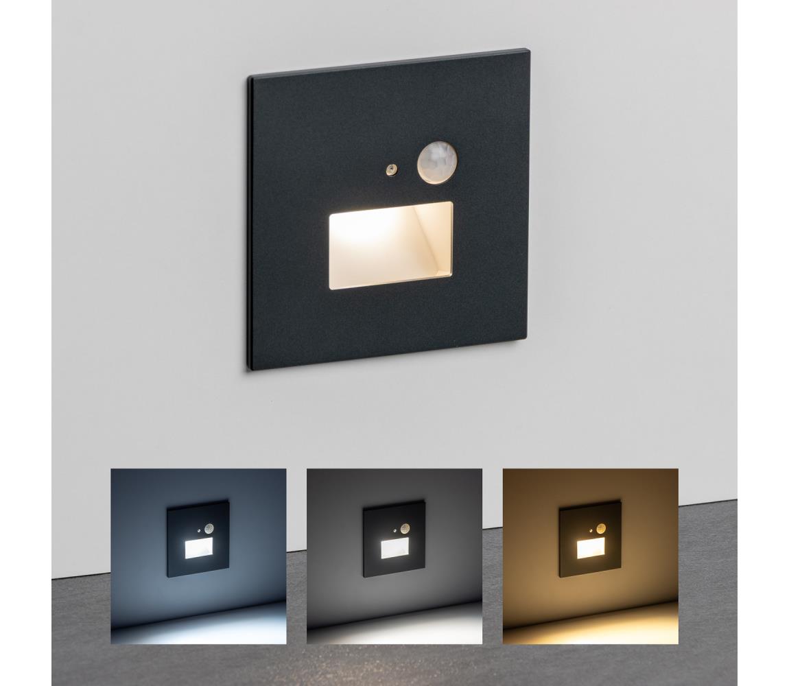 Greenlux LED schodiskové svietidlo s pohybovým senzorom LED/1,5W/230V 3000/4000/6000K antracit