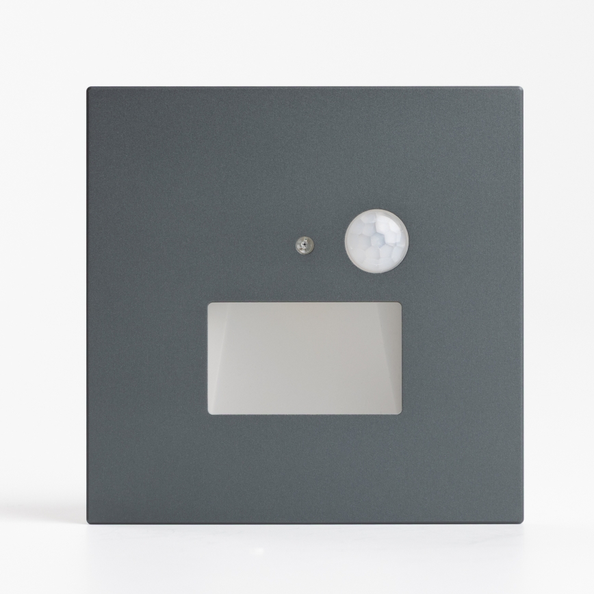 LED schodiskové svietidlo s pohybovým a súmrakovým senzorom LED/1,5W/230V 3000/4000/6000K antracit