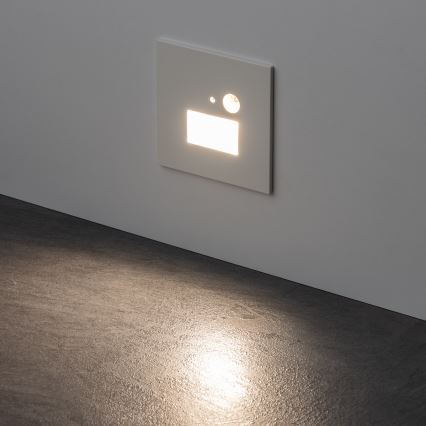 LED schodiskové svietidlo so snímačom pohybu a súmraku LED/1,5W/230V 3000/4000/6000K biela