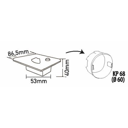 LED Schodiskové svietidlo s pohybovým senzorom LED/1,5W/230V 3000K/4000K/6500K