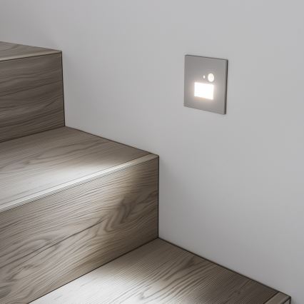 LED Schodiskové svietidlo s pohybovým senzorom LED/1,5W/230V 3000K/4000K/6500K