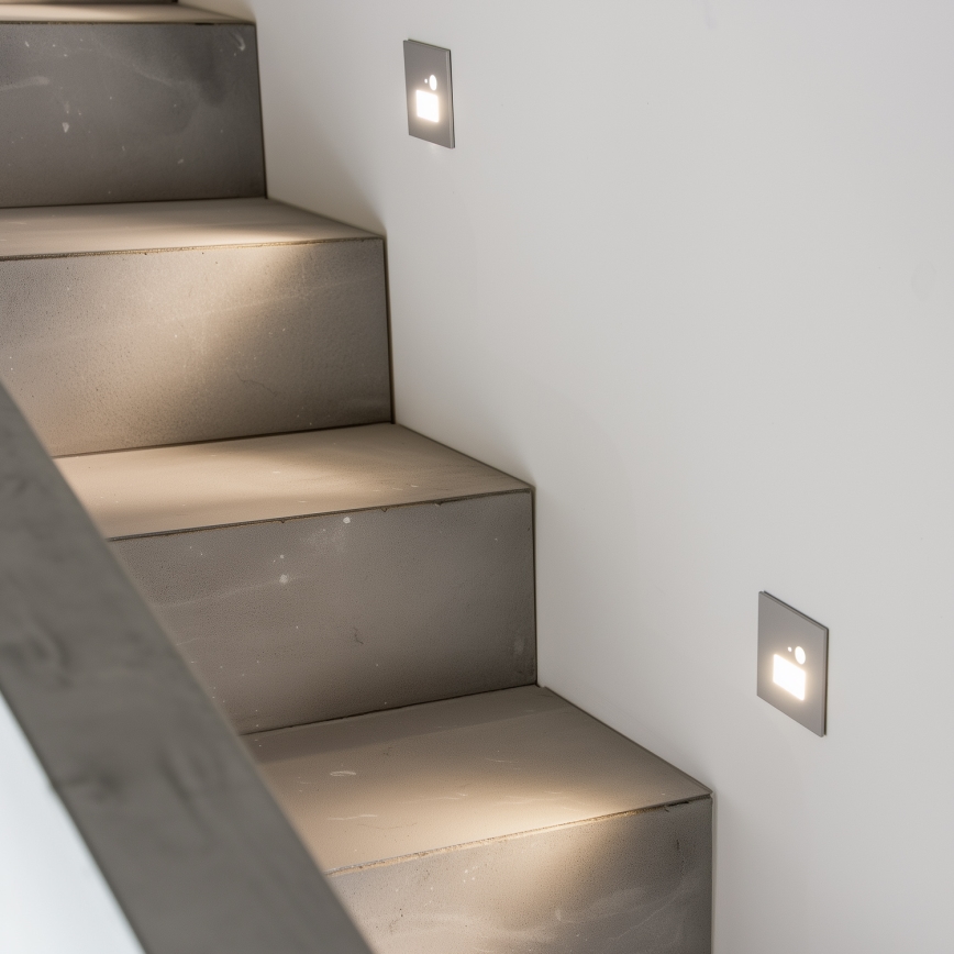 LED Schodiskové svietidlo s pohybovým senzorom LED/1,5W/230V 3000K/4000K/6500K